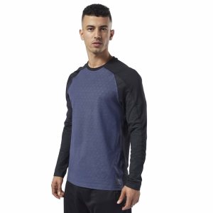 Reebok One Series Training SmartVent Top Sweatshirt Herren - Navy - DE 736-OCQ